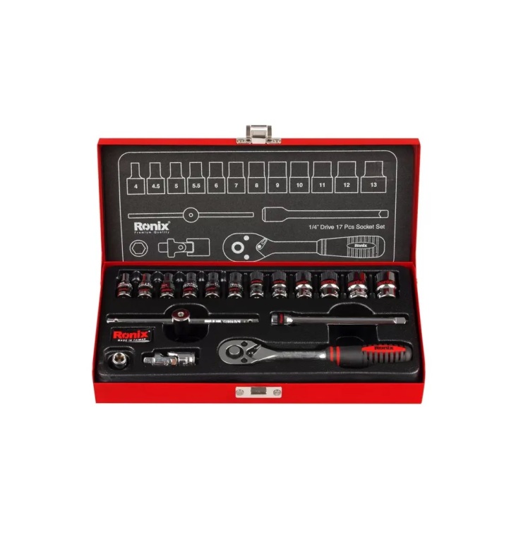 جعبه بکس 17 عددی 1/4 اینچ 2617 رونیکس