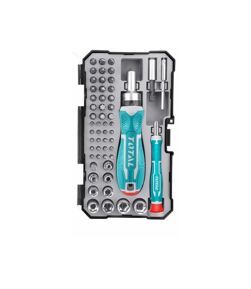 ست سری پیچ گوشتی و بکس توتال 55 عددی مدل TACSD30556