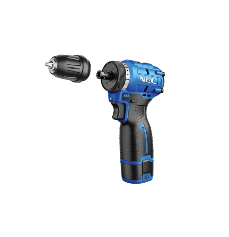 دریل و پیچ گوشتی شارژی 16 ولت 2 حالته 1619 ان ای سی