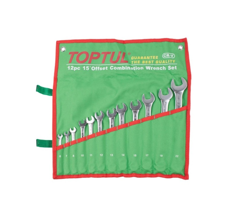 ست آچار یک سر رینگ یک سر تخت 12 عددی GAAA1213 تاپ تول